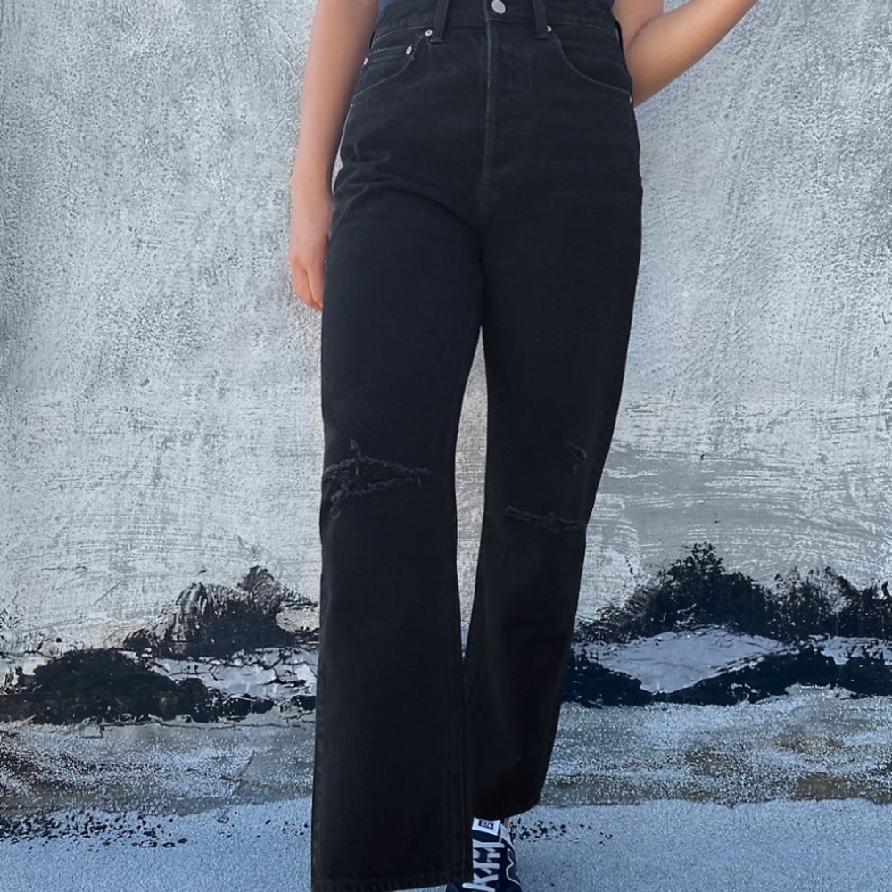 Aritzia High Rise Black Jeans